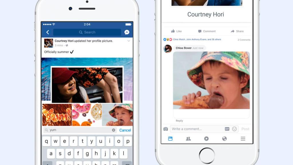 Ya puedes responder en Facebook con tus GIFs favoritos