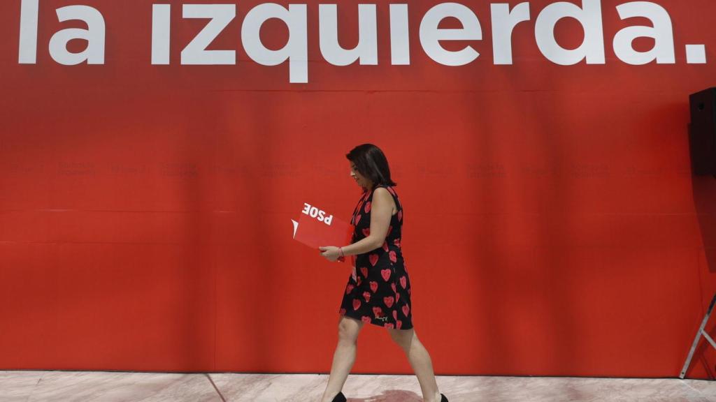 Lastra, este viernes en el Palacio de Congresos de Madrid, donde el PSOE celebra su cónclave.