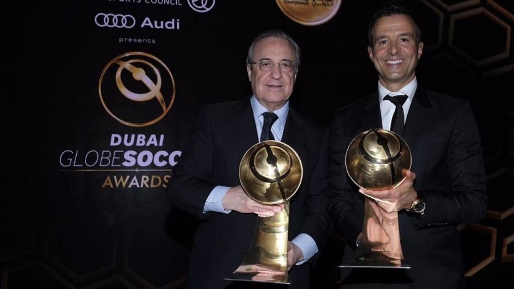 Jorge Mendes y Florentino Pérez. Foto: www.gestifute.com