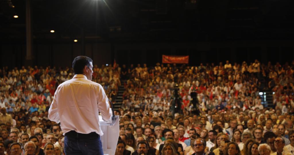 Sánchez, durante su mitin de clausura del 39 congreso federal.