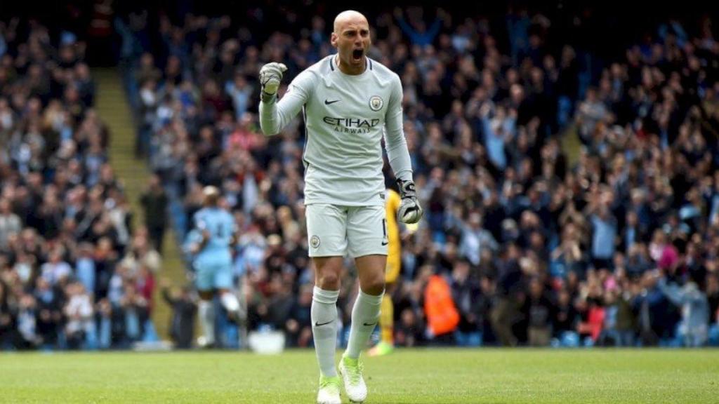 Willy Caballero con el Manchester City Foto: mancity.com