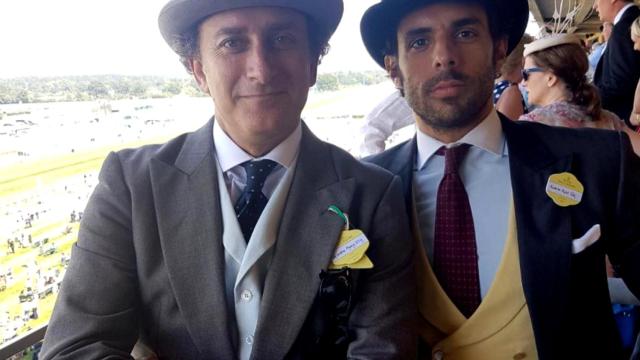 Alonso Aznar y Alejandro Agag en Berkshire, Reino Unido.