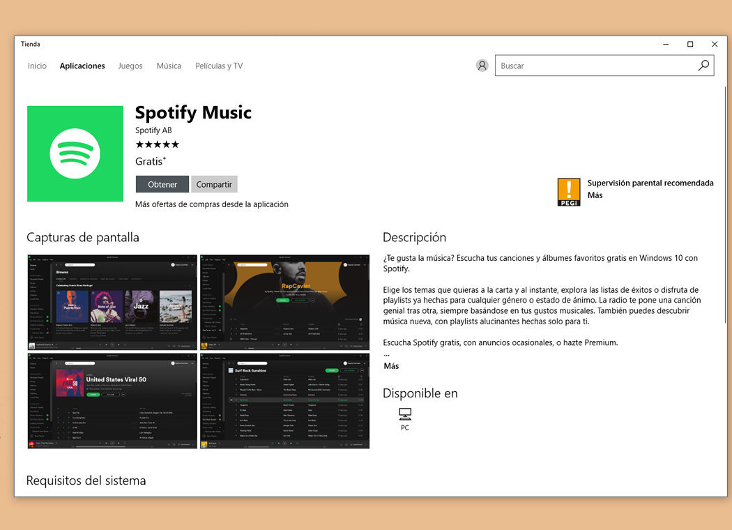 spotify tienda windows 1