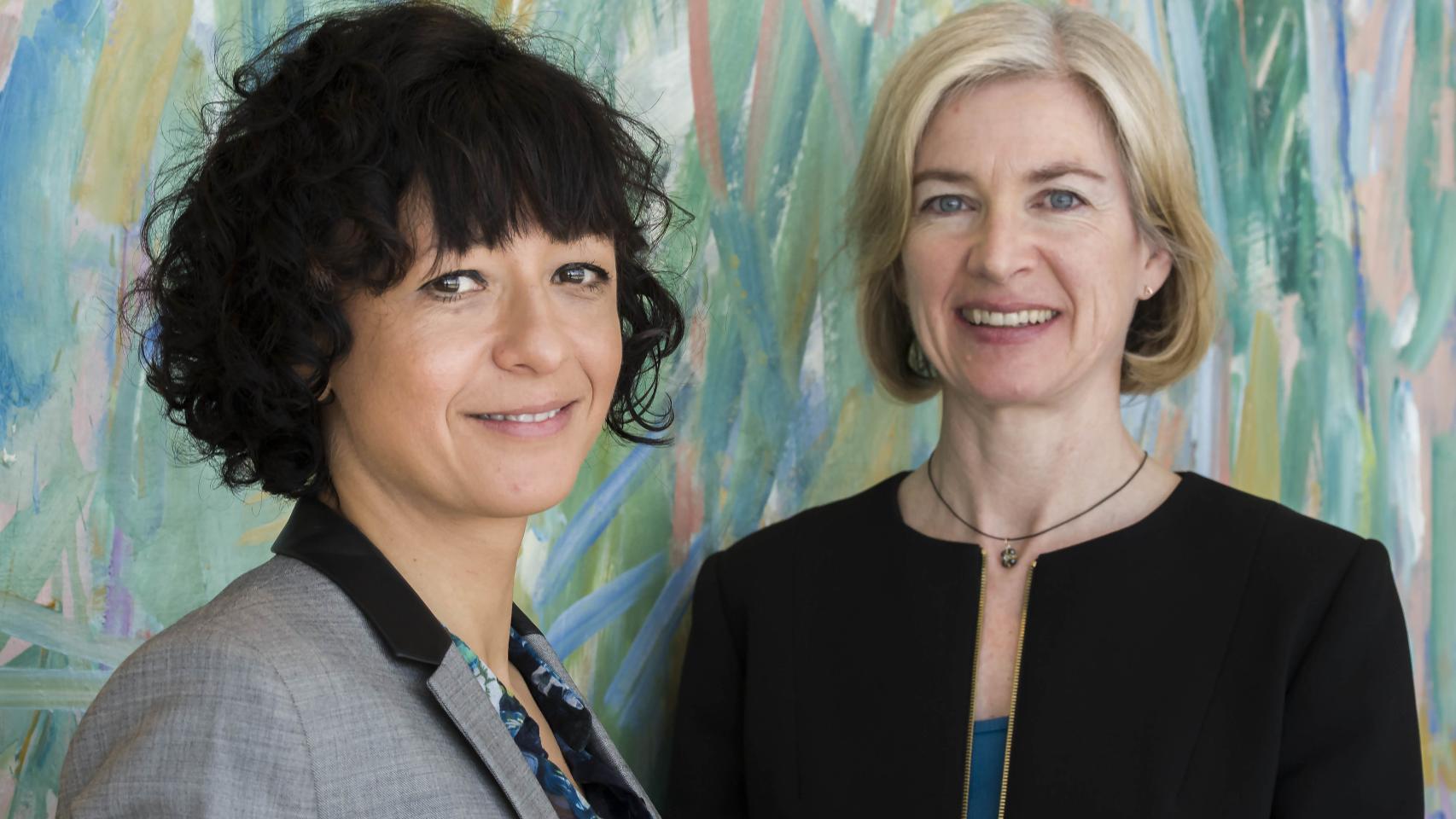 Emmanuelle Charpentier  y Jennifer Doudna, en Madrid