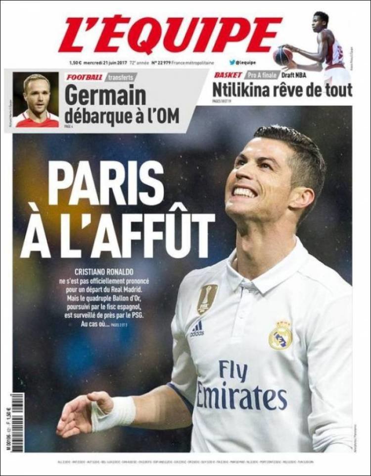 L'Équipe: El PSG quiere una señal de Cristiano