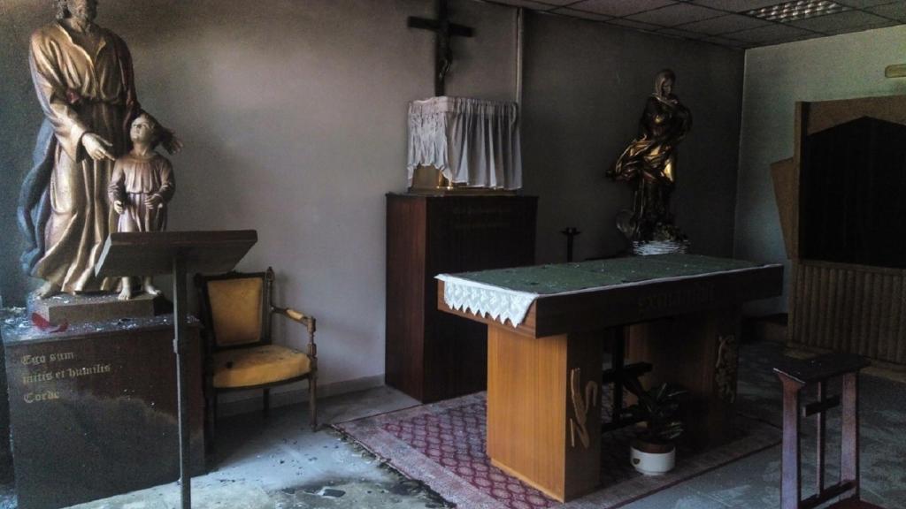 La capilla de la Autónoma ha sufrido bastantes daños.