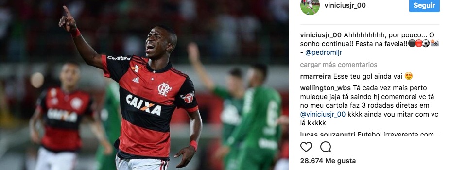 Foto: Instagram (@viniciusjr_00).