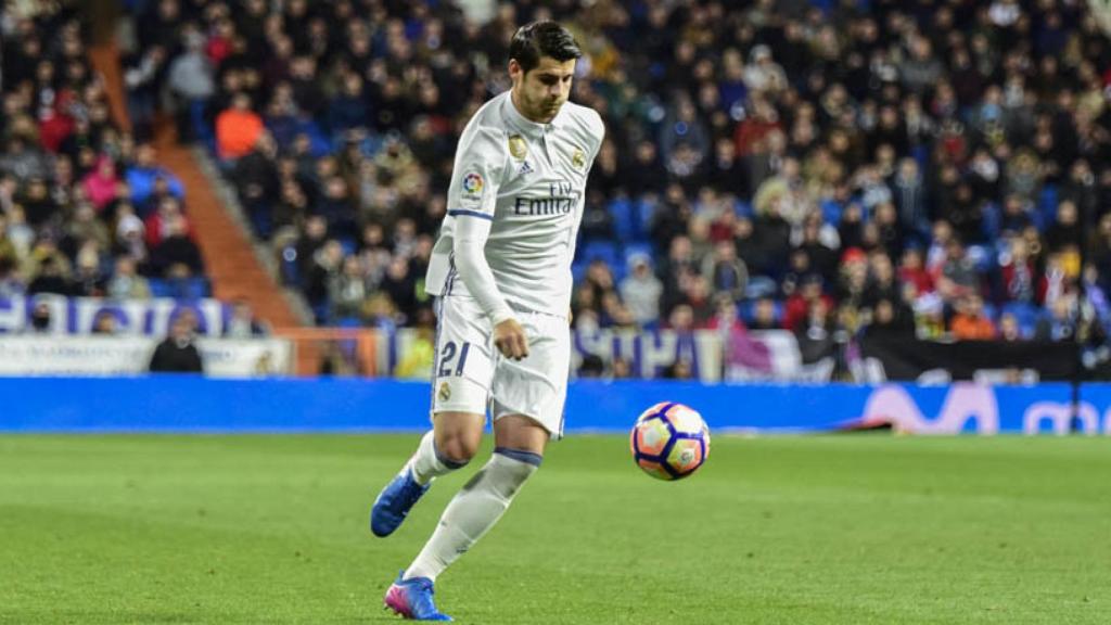 Morata en el Real Madrid-Betis. Foto: Lucía Contreras/El Bernabéu