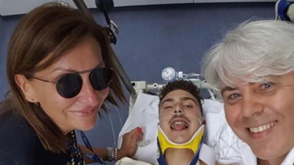 Lorenzo Baldassarri en el hospital.