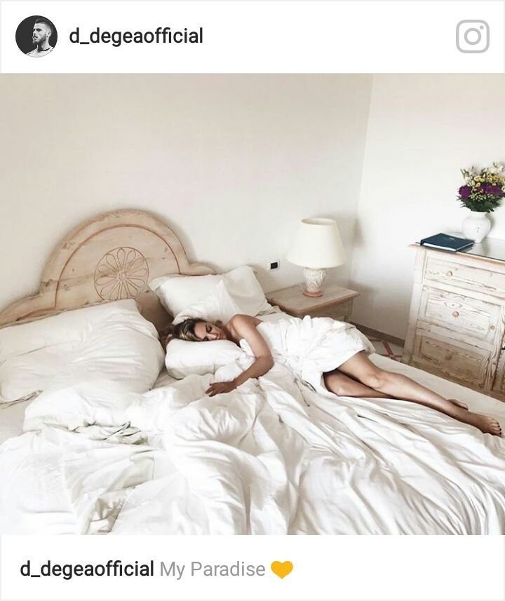 David De Gea sorprende a sus seguidores con una sugerente foto de su novia Edurne