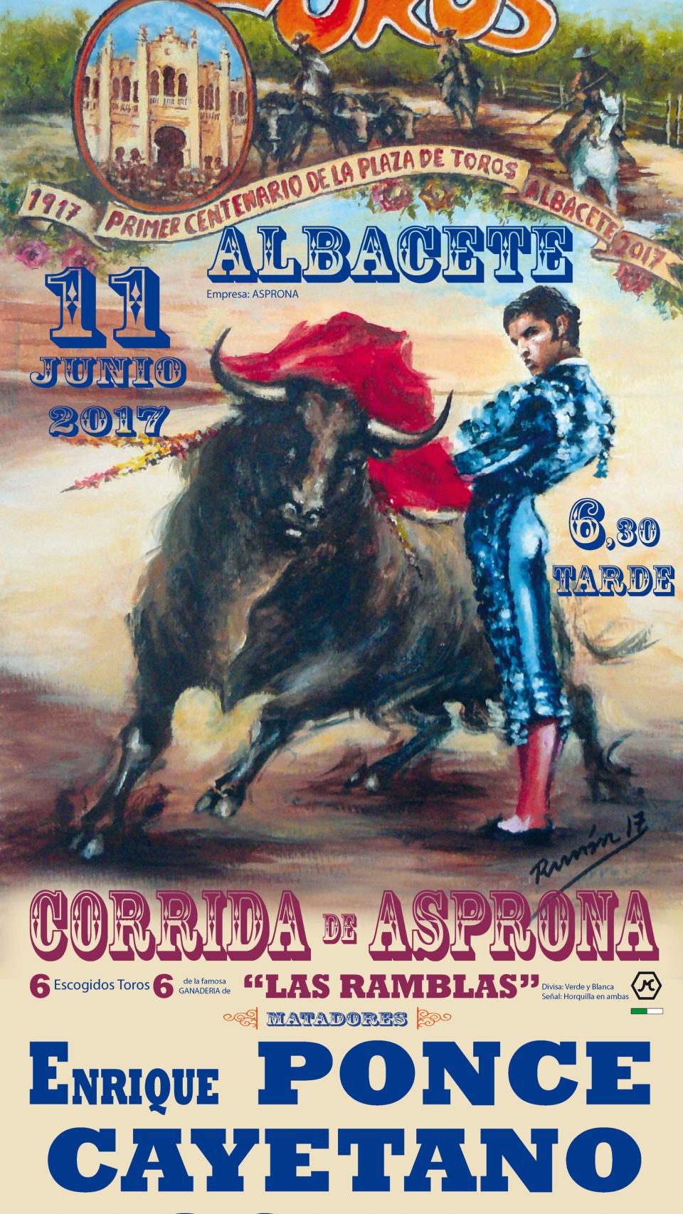 Cartel de la corrida de toros.
