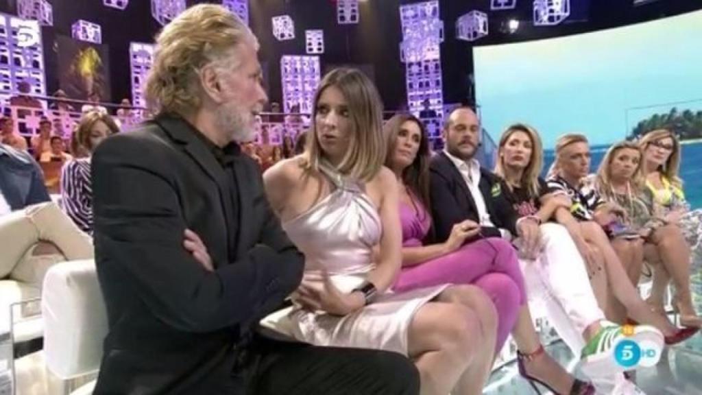 Un momento del último debate de Supervivientes, este domingo.