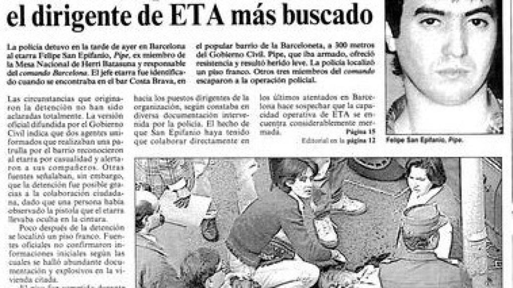 La noticia de la detención de San Epifanio, el dirigente más buscado.