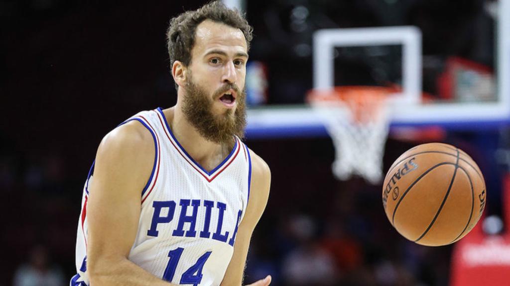 Sergio Rodríguez con los Sixers este año.