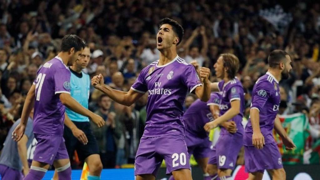 Asensio durante la final de la Champions