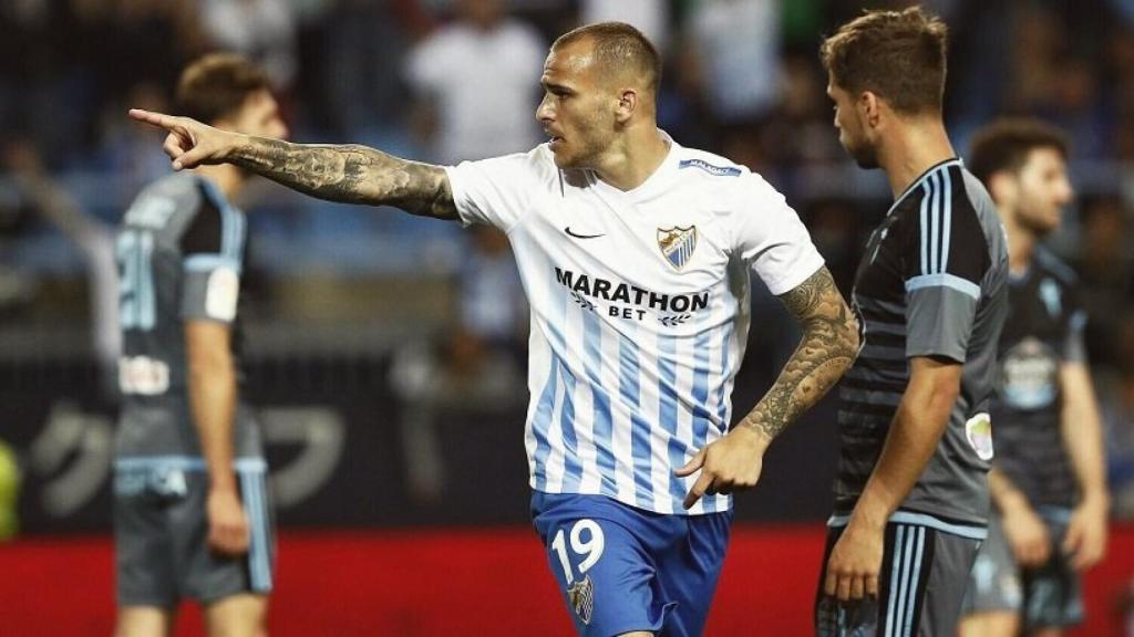 Sandro durante un partido con el Málaga. Foto: Twitter (@sandroramirez9)