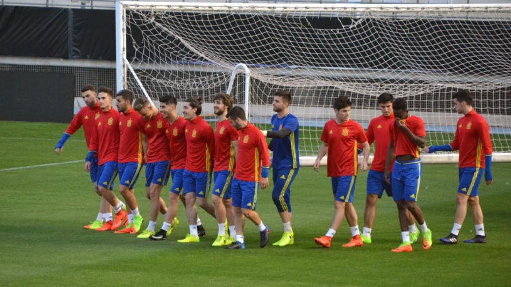 Entrenamiento Sub21. Foto: Pedro Rodríguez / El Bernabéu