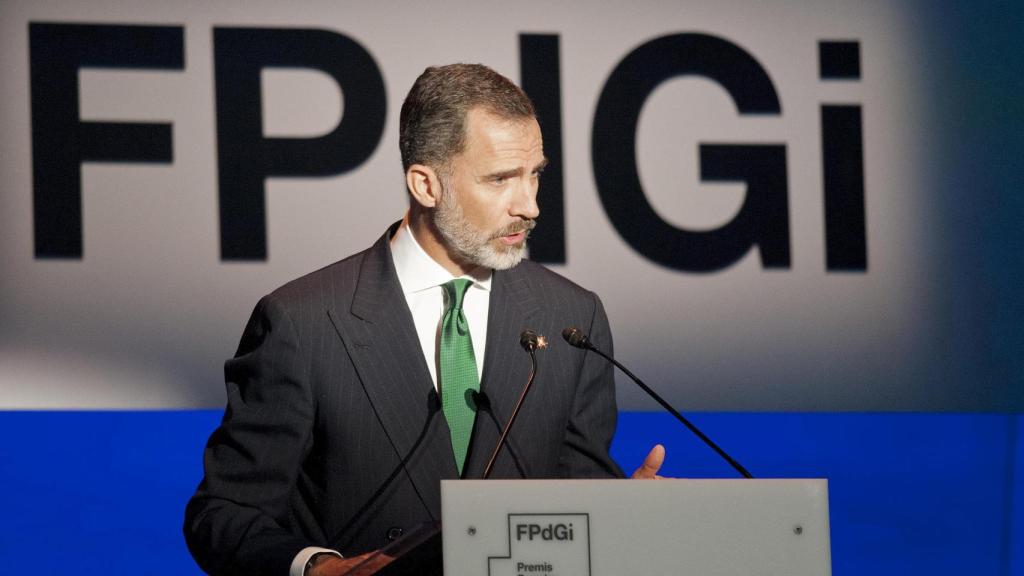 Felipe VI, durante su discurso.