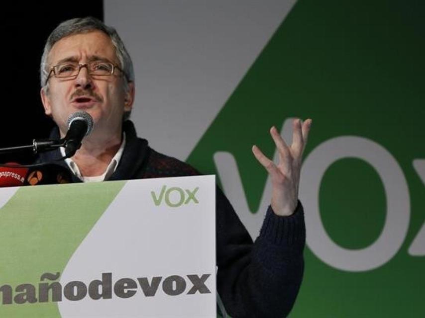 Ortega Lara, durante un mítin de VOX.