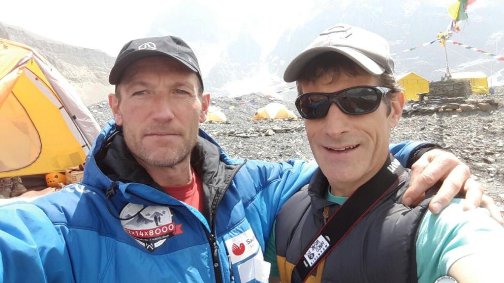 Alberto Zerain y Mariano Galván antes de iniciar la ascensión al Nanga PArbat.