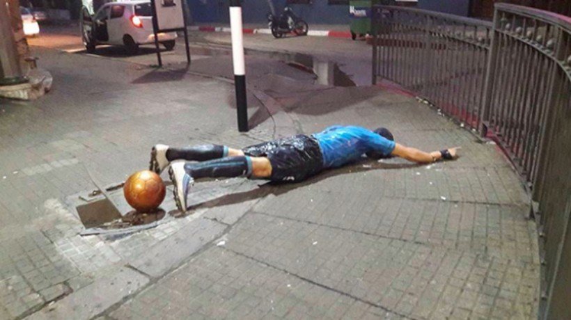 La estatua de Luis Suárez. Foto: Subrayado.