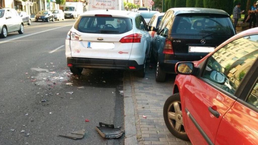 accidente coche aparcado juan carlos valladolid 1