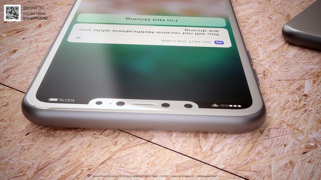 iphone 8 render blanco frontal