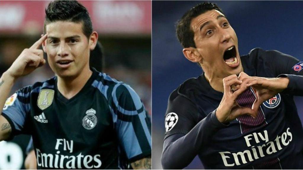 James Rodríguez y Di María.