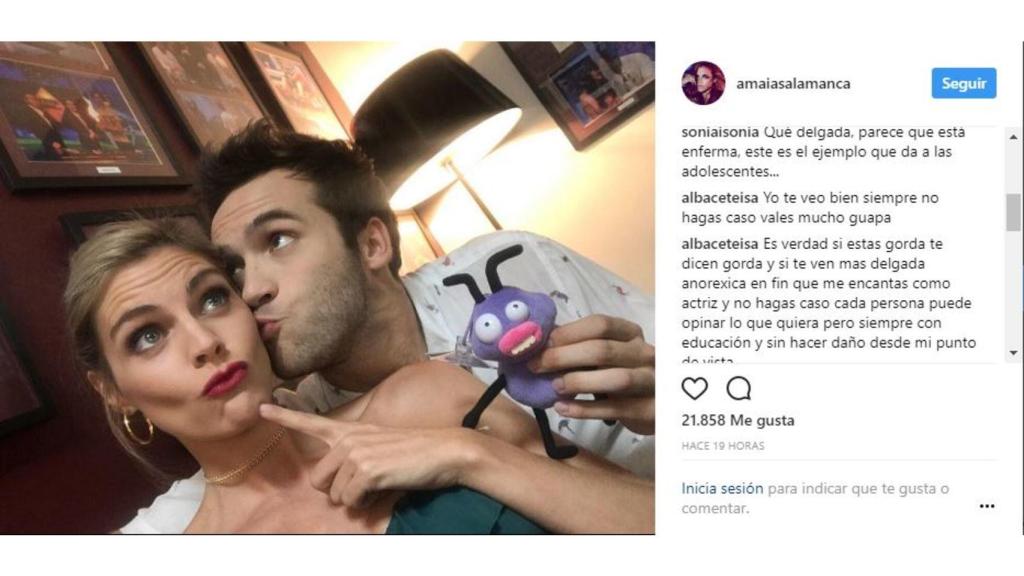 La actriz subió esta instantánea a su Instagram y recibió un aluvión de críticas.