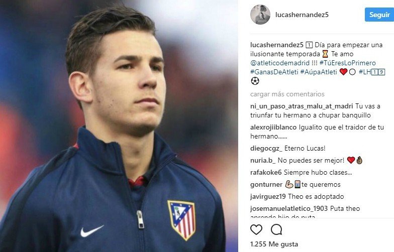 Derbi en las redes: Lucas contesta a Theo Hernández presumiendo de atlético