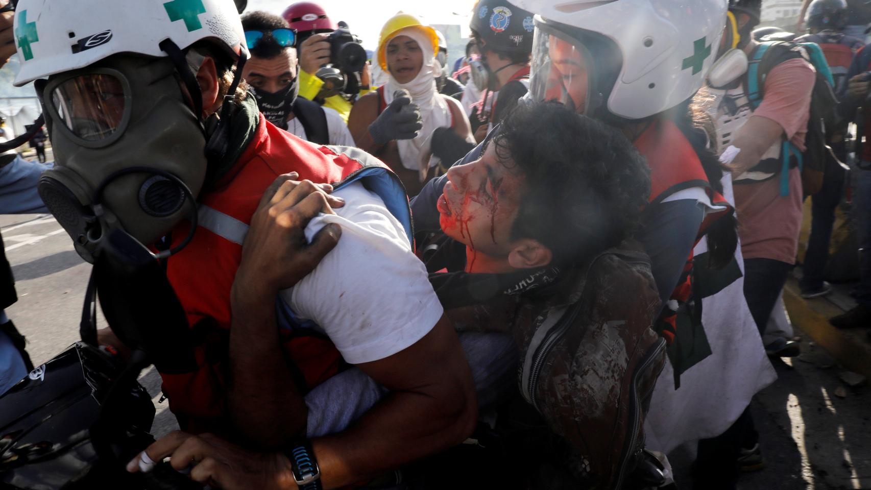 Uno de los manifestantes detenidos.