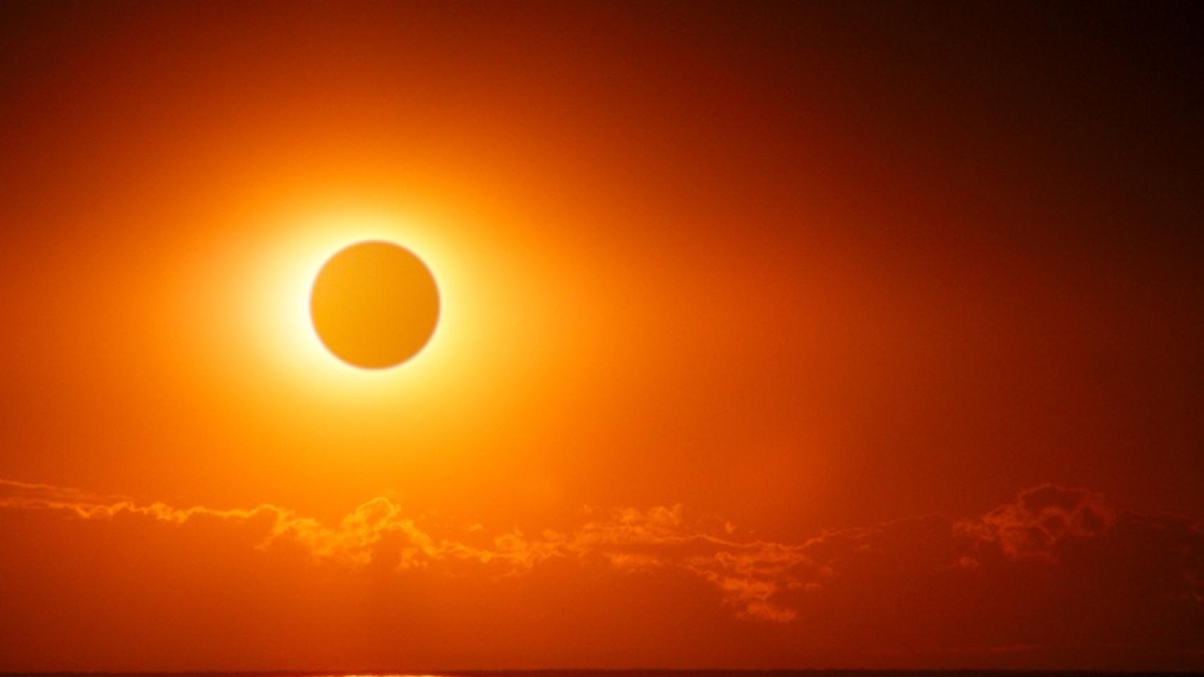 Imagen de un eclipse de sol.