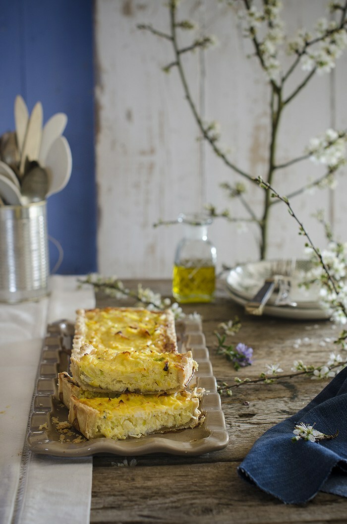 Quiche de Bacalao, Cebolla y Puerro