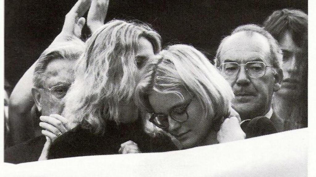 Mari Mar Blanco en un homenaje a su hermano Miguel Ángel.