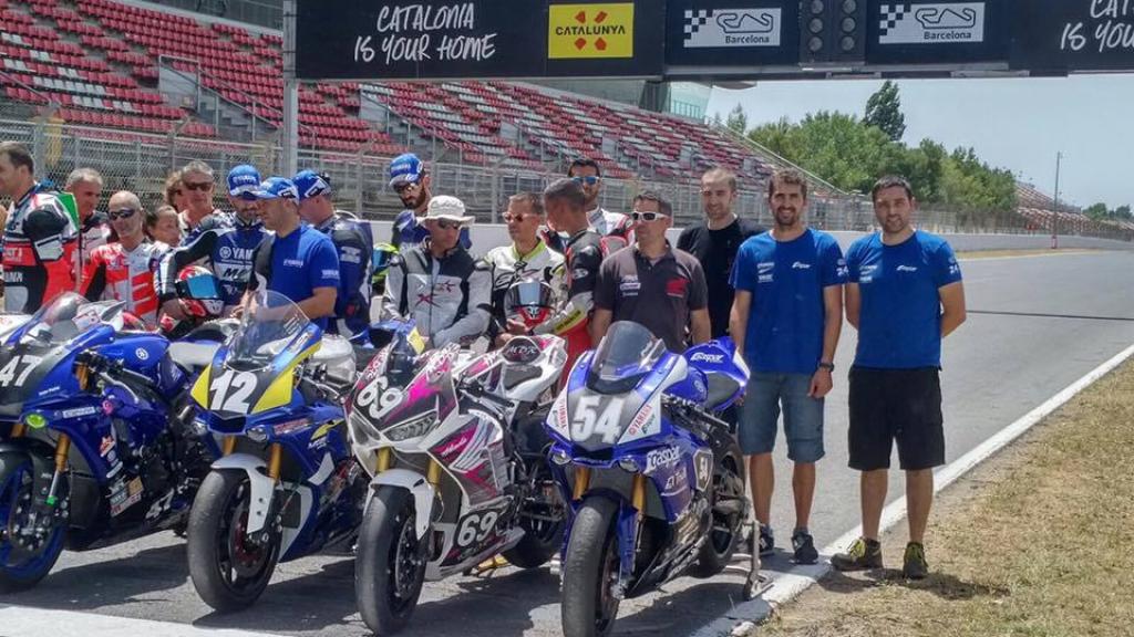 Saurí y su equipo, a la derecha, en la presentación de las 24 horas de Montmeló.
