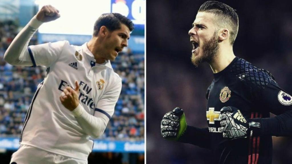 Morata, en una situación similar a De Gea