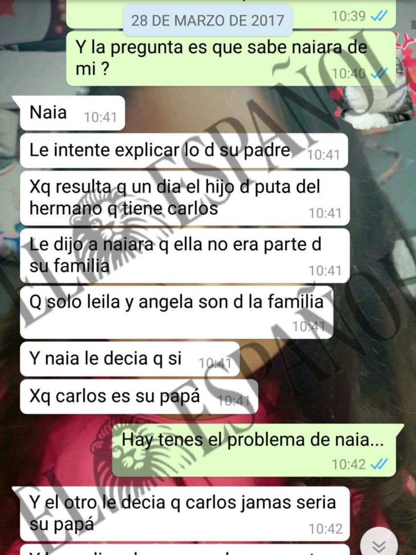 En una ocasión, el asesino confeso le espetó a Naiara: Tú no eres de la familia.