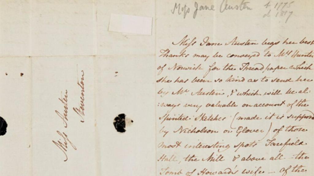 Image: Las cartas de Jane Austen, a subasta