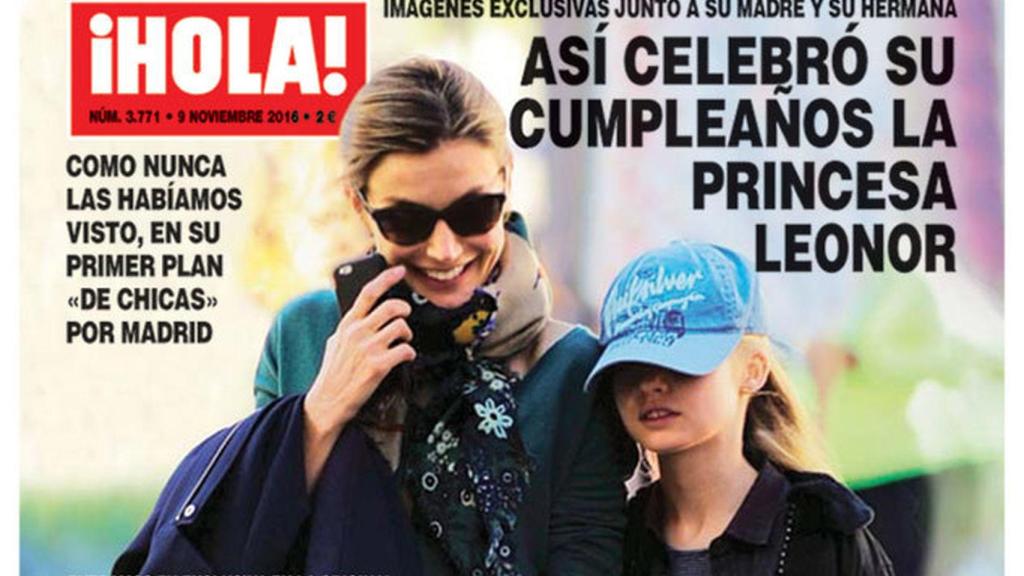 La reina y la princesa Leonor por las calles de Madrid.