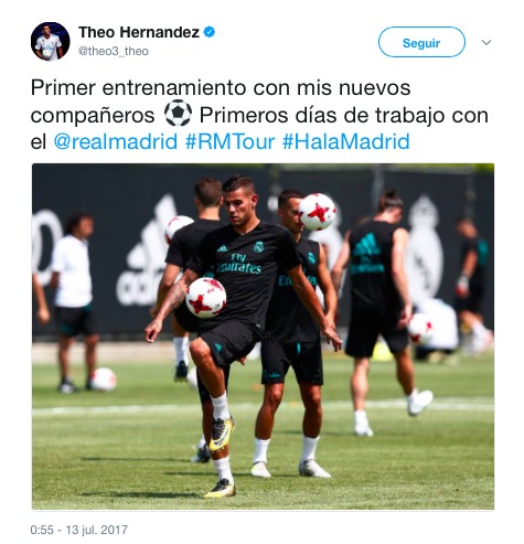El bautizo de Theo Hernández: así fue su primera sesión como madridista
