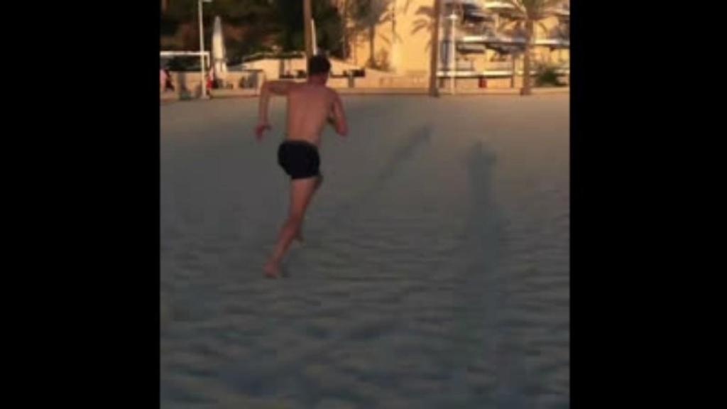 Mayoral se entrena en la playa