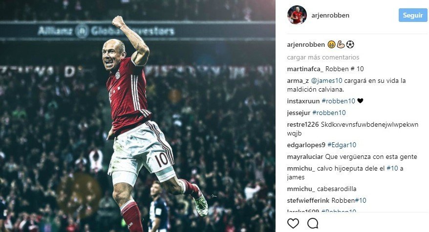 Colombia se moviliza contra Robben tras la llegada de James por este motivo