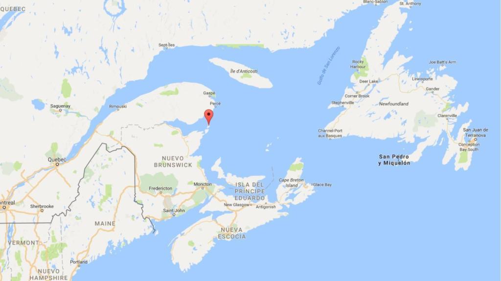 El incidente ocurrió en las aguas al este de Miscou Island