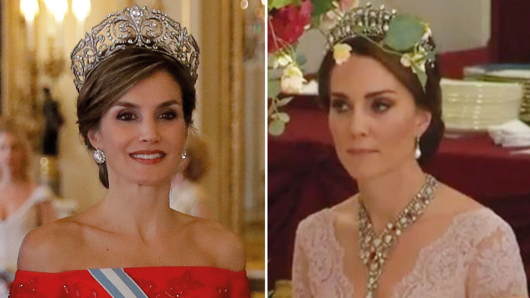 Letizia y Kate Middelton.