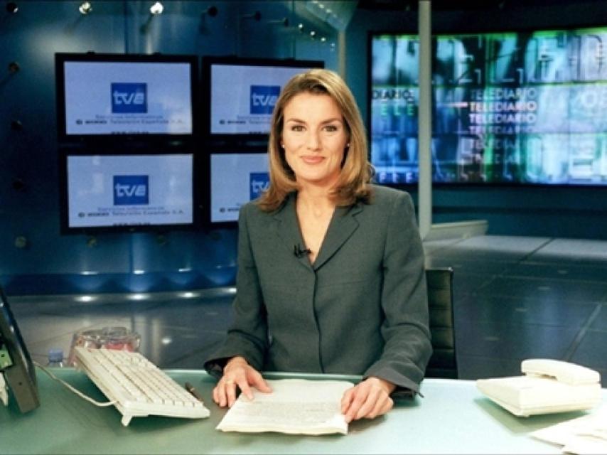 Letizia, cuando presentaba el telediario de TVE.