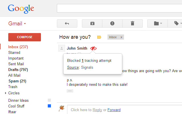 email tracker pixelblock