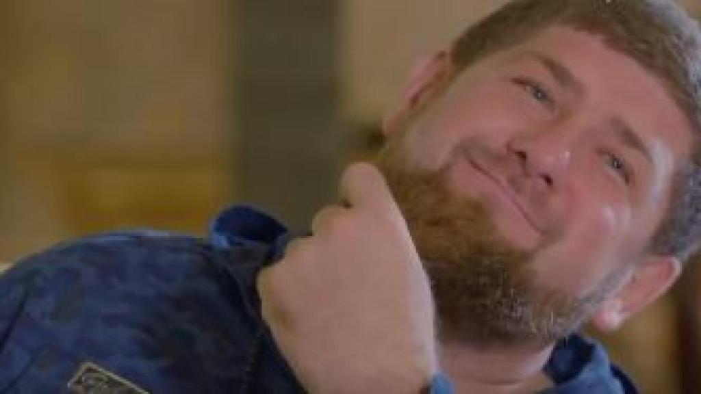 Ramzan Kadyrov, presidente checheno, en un momento de la entrevista a HBO.