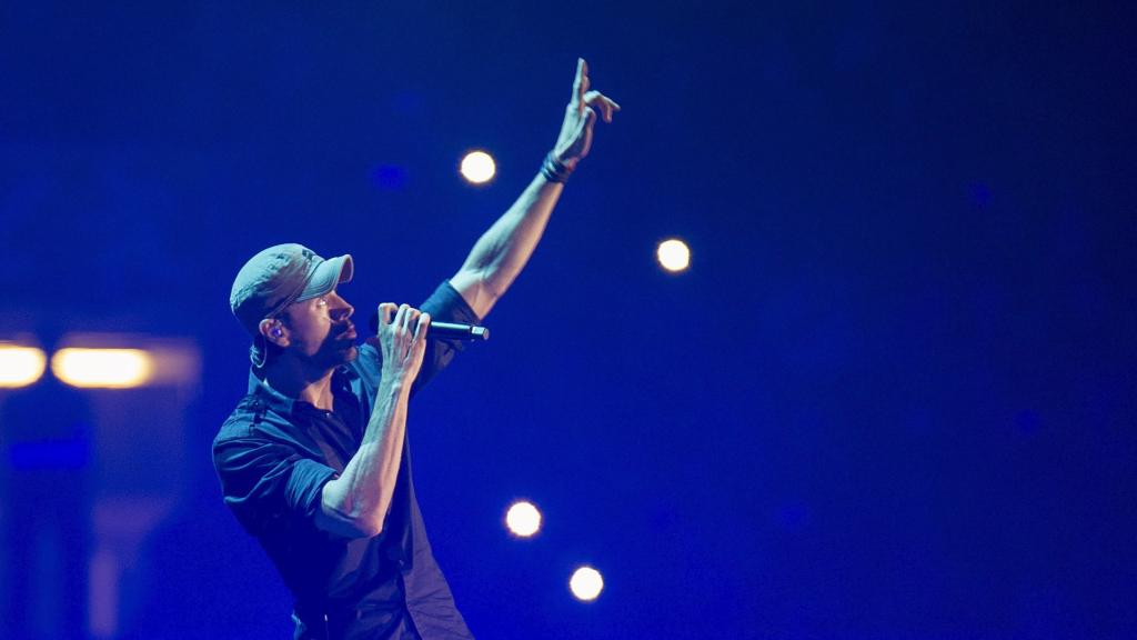 Enrique Iglesias, durante un momento de su actuación en Santander