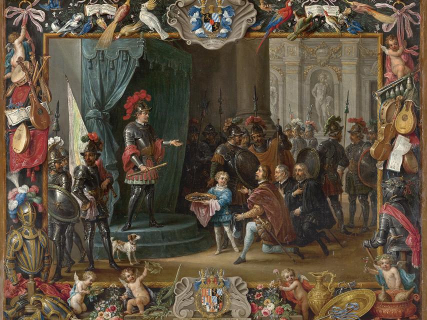 La rendición de los rebeldes sicilianos a Antonio de Moncada en 1411.