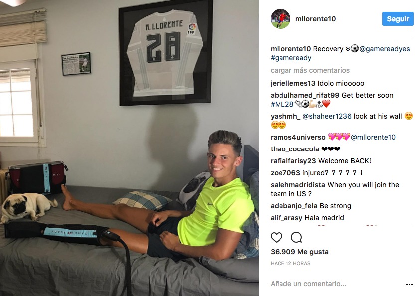 El 'guiño' de Marcos Llorente al Real Madrid. Foto: Instagram (@mllorente10).